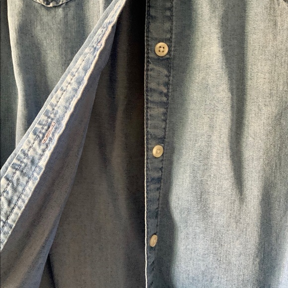 Denim Button Up Flannel - Picture 3 of 4